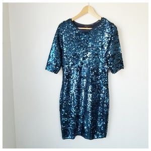NWT BCBG MAXAZRIA Sequin Dress SIZE LARGE